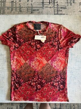 NWT Johnny Was Eleanor Short Sleeve Josephina Mesh Tee